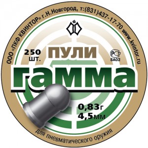 63878 Пули"Гамма"0.83  4,5мм(250 шт)